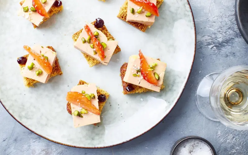 Bouchées de Foie Gras au Pain d’Épices en sucré-salé Bouchées de Foie Gras au Pain d’Épices en sucré-salé