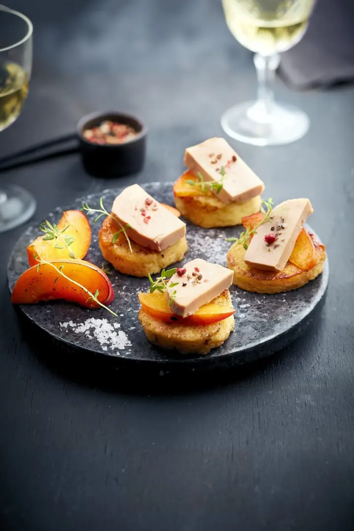 Mini-brioches-perdues-à-la-pêche-et-au-Foie-Gras Mini-brioches-perdues-à-la-pêche-et-au-Foie-Gras
