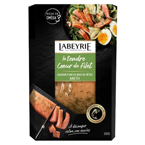 Le Tendre Coeur de Filet saumon fumé au bois de hêtre aneth