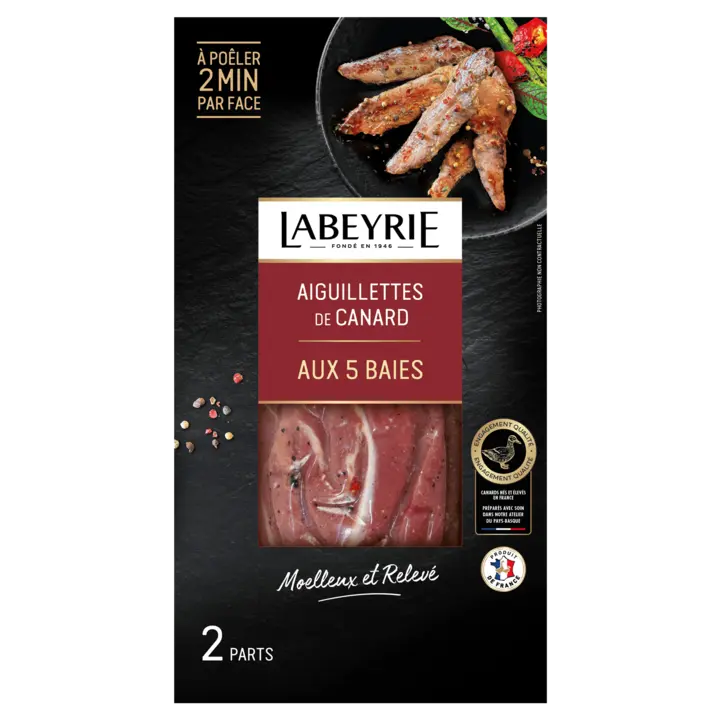Aiguillettes de canard aux 5 baies 