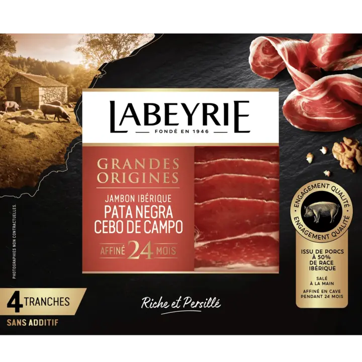 Jambon Ibérique Pata Negra Cebo de Campo (24 mois) Grandes Origines