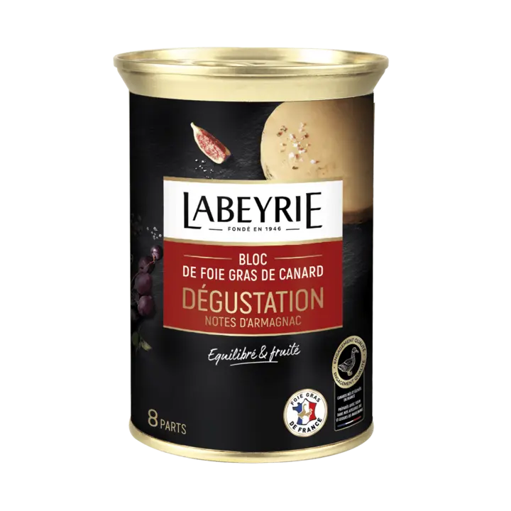 Foie gras de canard entier du sud-ouest en conserve Dégustation aux notes d'Armagnac
